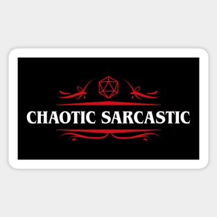 Chaotic Sarcastic Alignment Tabletop RPG Gaming Sticker